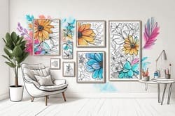 Turn Your Printable Coloring Pages into Wall Art