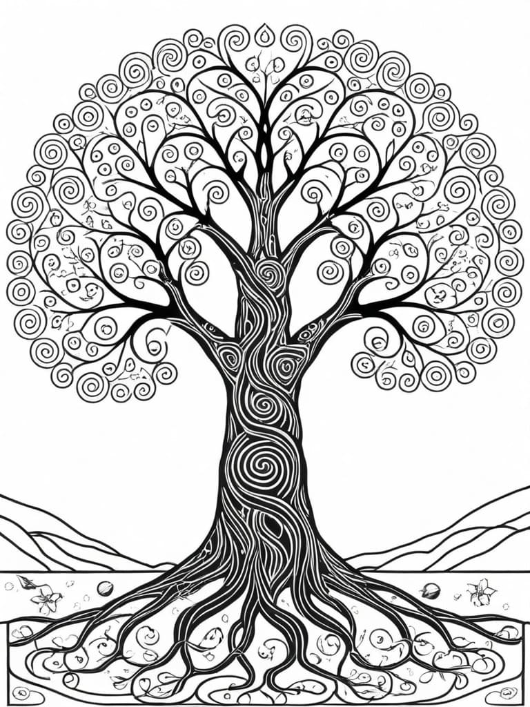 Sure Design Womens Tree of Life T-Shirt in Gold On Black XXL / Gold On Black