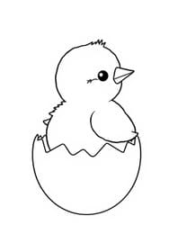 Hatching Chick in Easter Egg