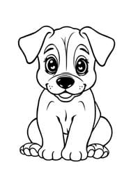 Puppy with Big Eyes and Floppy Ears