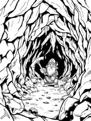 Dwarf Miner in Tunnel