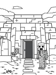Free printable Ancient Desert Temple with Guard