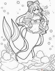 Elegant Anime Mermaid