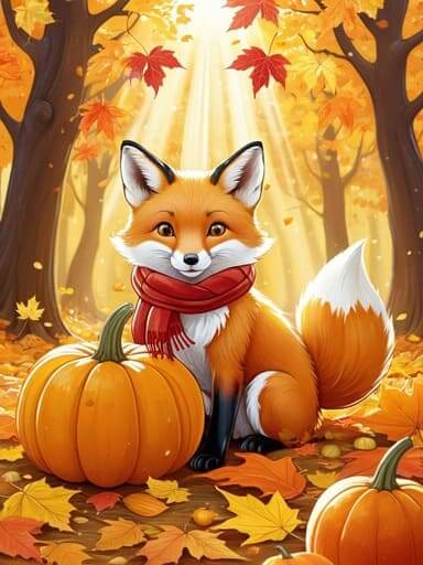 Autumn coloring pages