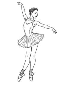 Ballerina Arabesque Pose coloring preview