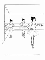Free printable Young Dancers in Tutus