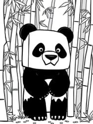 Free printable Bamboo-Munching Panda