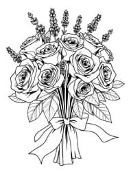Beautiful Rose Bouquet with Lavender