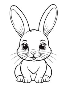 Big-Eyed Baby Bunny coloring preview