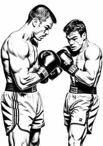 Boxers Glove Touch Face-Off coloring preview
