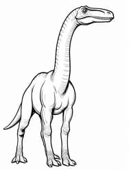 Brachiosaurus Reaching High coloring preview