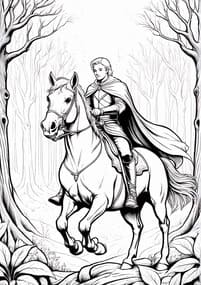 Prince Riding Through Forest