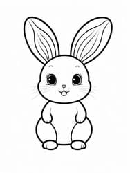 Bunny with Long Ears coloring preview