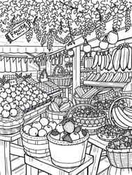 Summer Fruit Market Stall