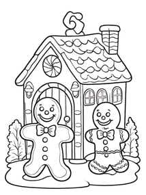 Free printable Gingerbread Pair at Candy Cottage