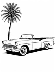 Chevrolet Bel Air Convertible coloring preview