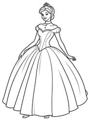 Cinderella Twirling in Ball Gown coloring preview