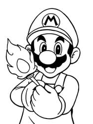 Mario with Fire Flower Power-Up