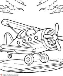 Propeller Plane on Runway