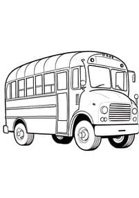 Yellow School Bus Side View coloring preview