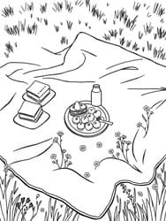 Picnic Basket with Summer Snacks
