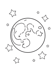 Moon with Pockmarks coloring preview