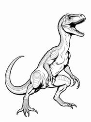 Velociraptor Hunting coloring preview