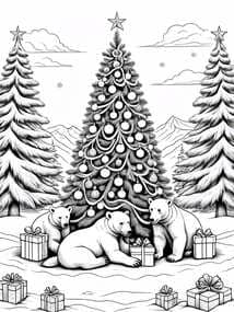 Polar Trio Under Ornamented Fir coloring preview