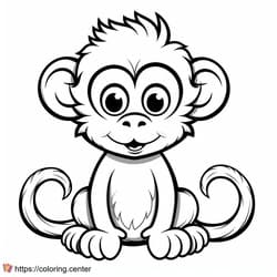 Cartoon Baby Monkey