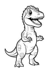Baby T-Rex Roaring coloring preview