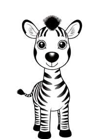 Baby Zebra with Mohawk Mane