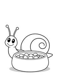 Gary the Snail Holding Bowl
