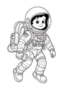 Kid Astronaut with Backpack