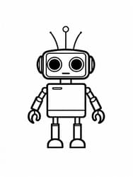 Robot with Big Eyes coloring preview