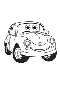 Happy Cartoon Car coloring preview