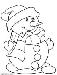 Snowman Wearing Santa Hat
