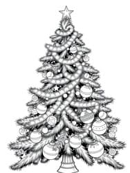 Christmas Tree with Star coloring preview