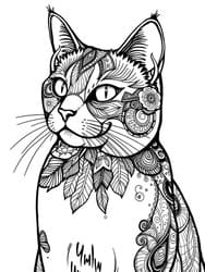 Ornate Patterned Cat