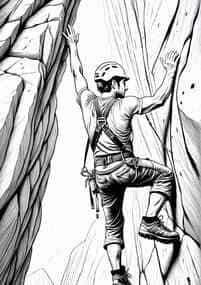 Rock Climber Ascending coloring preview