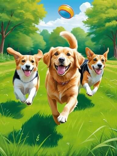 Dogs coloring pages