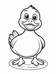 Cute Duckling coloring preview