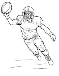Football Player Catching Ball