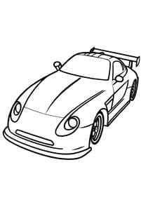 Modern Sports Car Side View Coloring Page