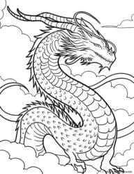 Majestic Dragon in Clouds