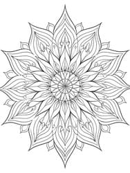 Eight-Petal Lotus Blossom coloring preview