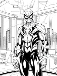 Electric Spider-Man Posing coloring preview