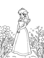 Princess Peach in Flower Garden