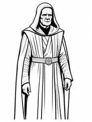 Emperor Palpatine in Robes coloring preview