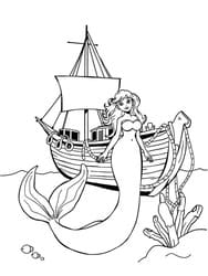 Mermaid Guiding Pirate Ship