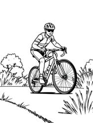 Cyclist on Road Bike